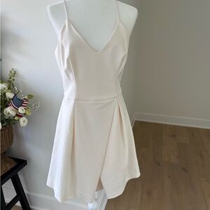 Elegant Cream Sleeveless Dress